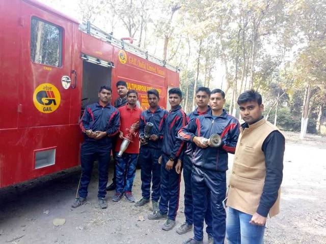 GAIL India fire tender training